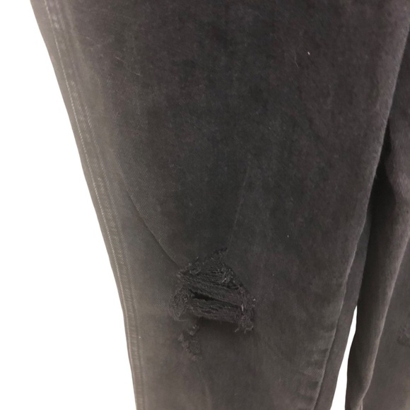 NWT Old Navy SIZE 6 TALL Distressed Festival Farmers Black Women’s Jean Overalls - Picture 13 of 15